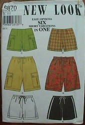6870 NEW LOOK 6 EZ CUTE SHORTS LENGTHS ZIP OR NOT PATTERN 6-16 uncut